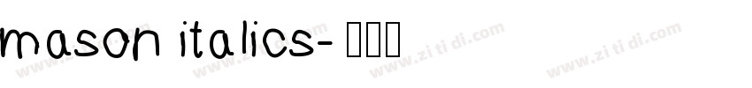 mason italics字体转换
